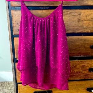 Size Small Xhilaration tank top mauve with gold speckles